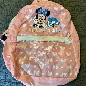 Vintage Minnie Mouse Pink Kids Backpack 90’s Disney Minnie n Me